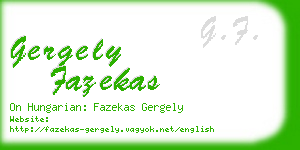 gergely fazekas business card